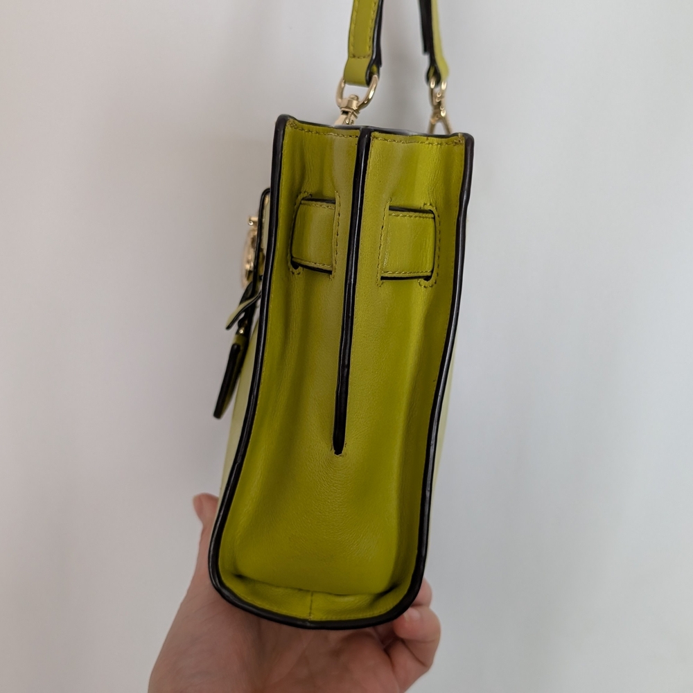 Michael Kors Hamilton Leather Traveler Messenger Shoulder Bag Apple Green Lime View 6